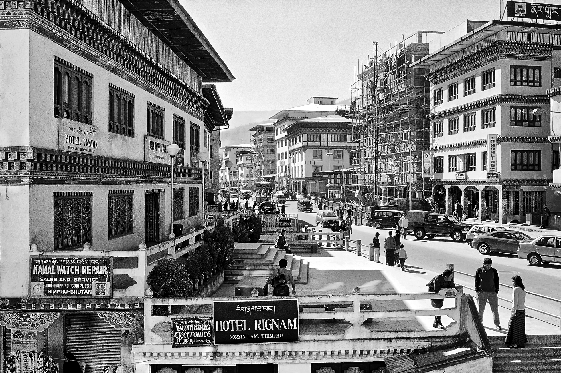 The Thimphu commercial district in Bhutan.