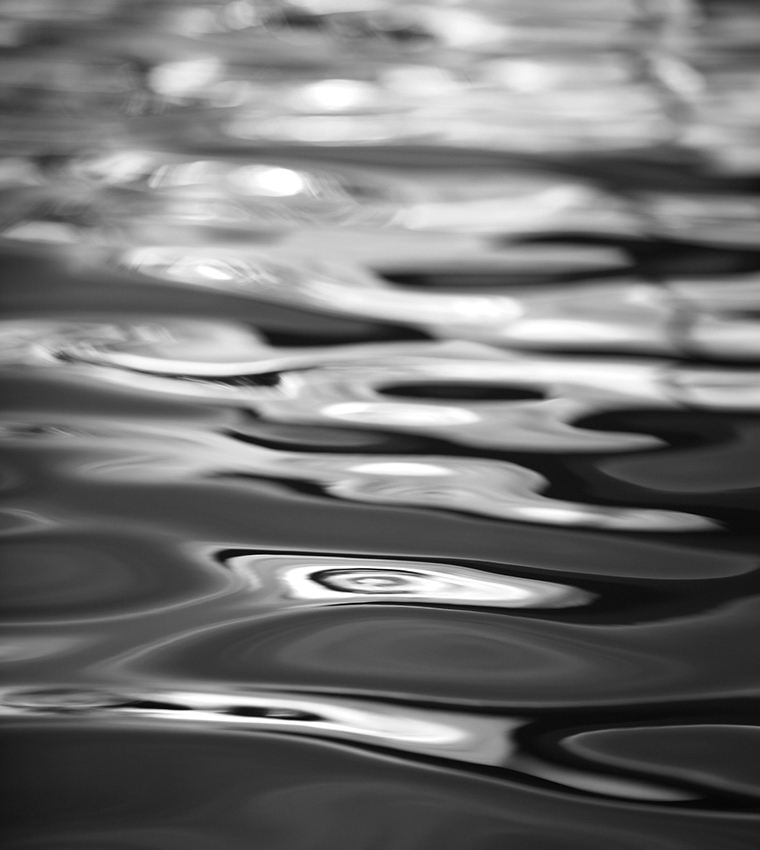 Closeup of ripples on the water.